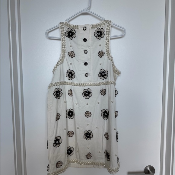 Anthropologie Black and White Floral Mini Dress - Picture 4 of 5